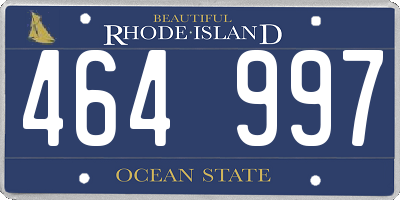 RI license plate 464997