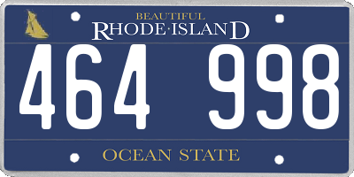RI license plate 464998