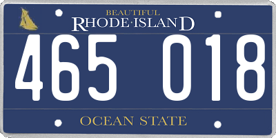 RI license plate 465018