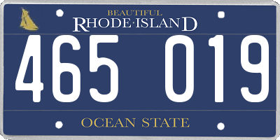 RI license plate 465019