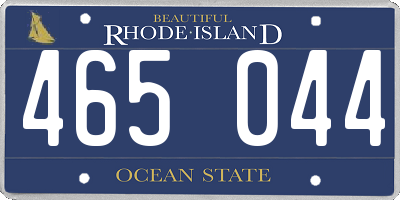 RI license plate 465044