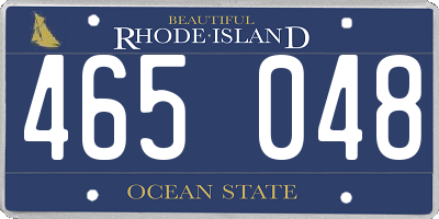 RI license plate 465048