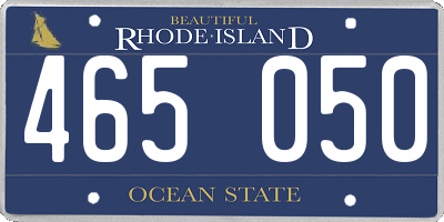 RI license plate 465050
