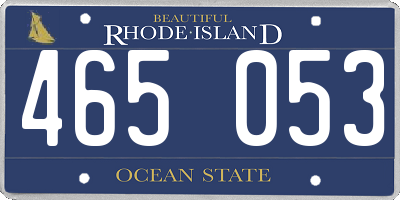 RI license plate 465053