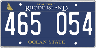 RI license plate 465054