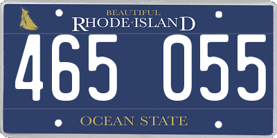 RI license plate 465055