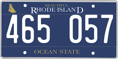 RI license plate 465057