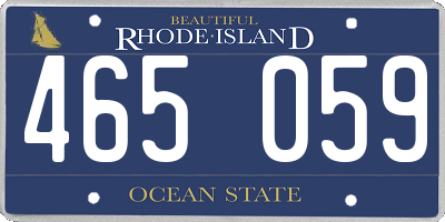 RI license plate 465059