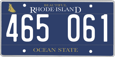 RI license plate 465061