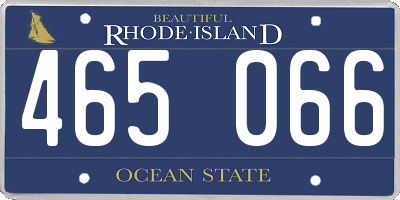 RI license plate 465066
