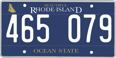 RI license plate 465079