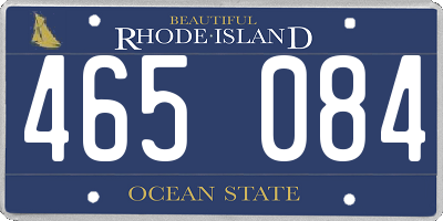 RI license plate 465084