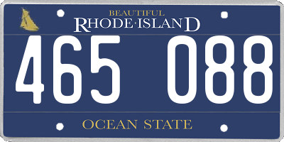 RI license plate 465088