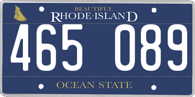 RI license plate 465089