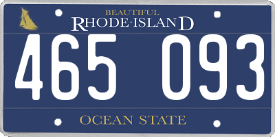 RI license plate 465093