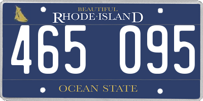 RI license plate 465095