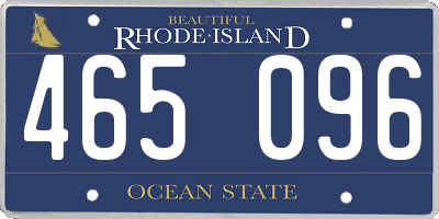 RI license plate 465096