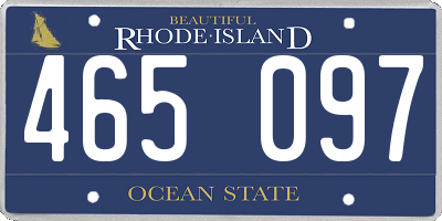 RI license plate 465097