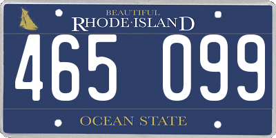 RI license plate 465099