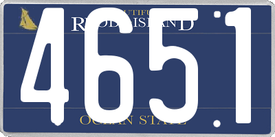 RI license plate 4651