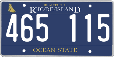 RI license plate 465115
