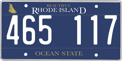 RI license plate 465117