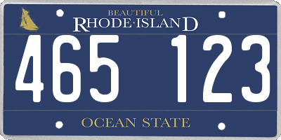 RI license plate 465123
