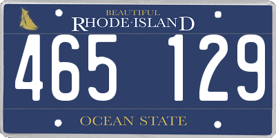 RI license plate 465129