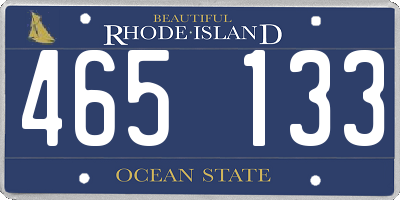 RI license plate 465133