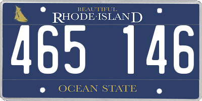 RI license plate 465146