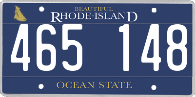 RI license plate 465148