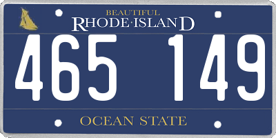 RI license plate 465149
