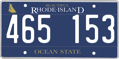 RI license plate 465153