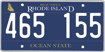 RI license plate 465155