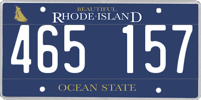 RI license plate 465157