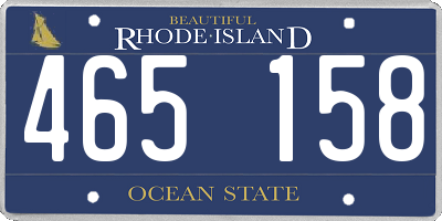 RI license plate 465158
