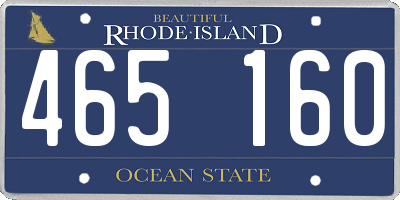 RI license plate 465160