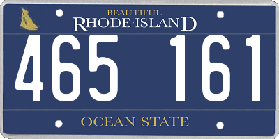 RI license plate 465161