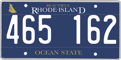 RI license plate 465162
