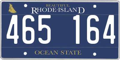 RI license plate 465164