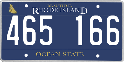 RI license plate 465166