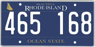 RI license plate 465168