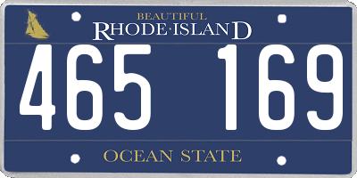 RI license plate 465169