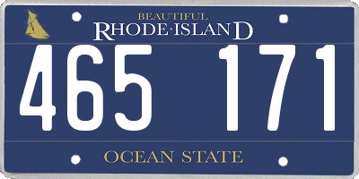 RI license plate 465171