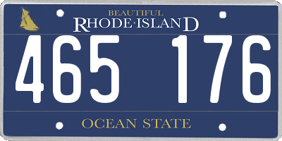 RI license plate 465176