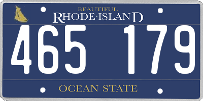 RI license plate 465179