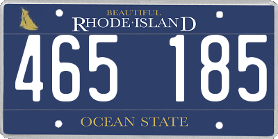 RI license plate 465185