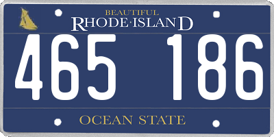 RI license plate 465186