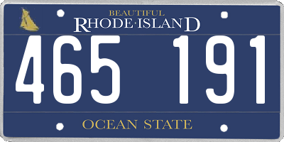 RI license plate 465191