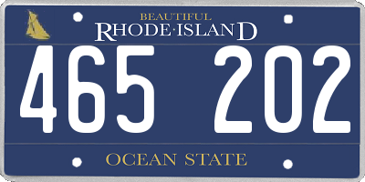 RI license plate 465202